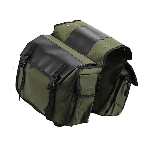 Bike Bag Panniers Large Capacity Rack Trunks Rear Seat Carrier Pack Motorcycle Saddle Bags Canvas Bike Rear Seat Carrier Bag Cycling Double Pannier Bag Pack Outdoor — view 6