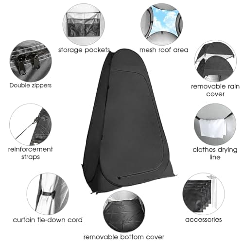 Treeboy Pop Up Toilet Tents For Camping Shower Changing Beach Large Tent — view 6