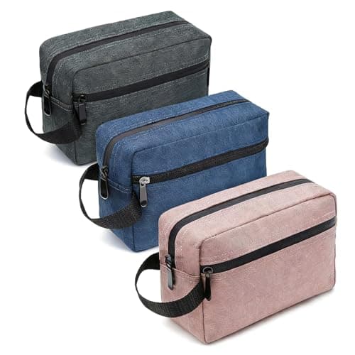 3Pcs Toiletry Bag for Man & Women, Portable Travel Wash Bag, Waterproof Toiletries Cosmetic Shaving Organizer Bag Portable Multifunctional Wash Bag with Handle