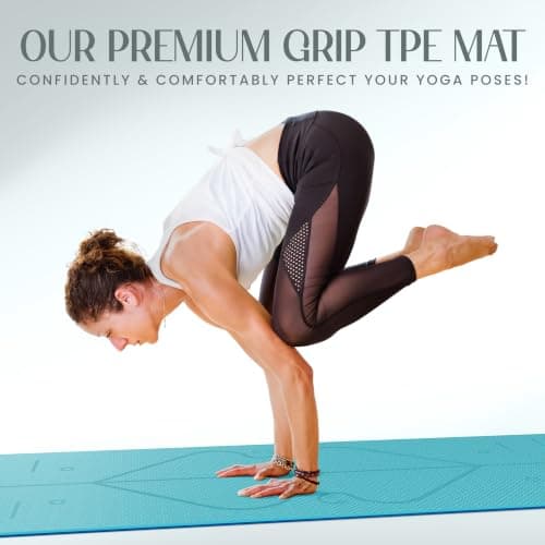 Yogii Non-Slip 6mm TPE Yoga Mat with Alignment Guides — view 2