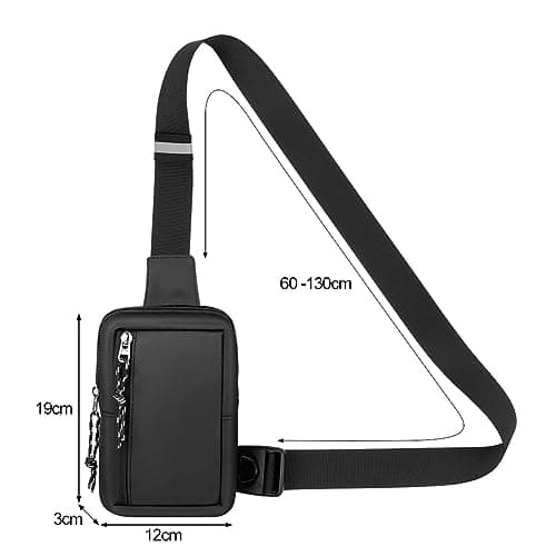 flintronic Sling Bag, Waterproof Chest Bag for Men and Women, Mini Breathable Crossbody Shoulder Bag with Zipper, Lightweight Shoulder Backpack for Travel Hiking Cycling Camping Outdoor Sports — view 4