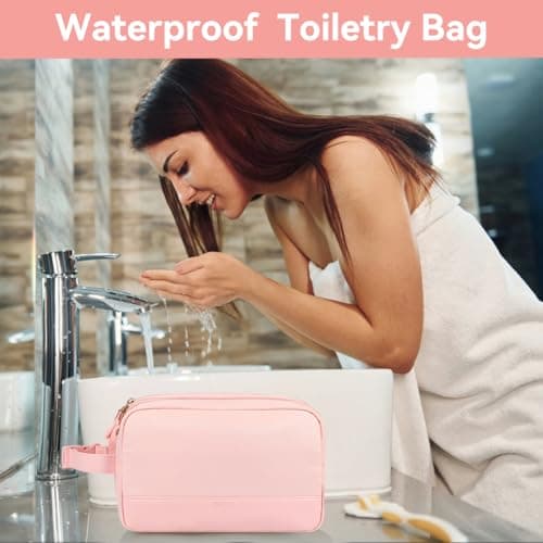 Voova Hanging Travel Toiletry Bag for Men and Women, Pink — view 6