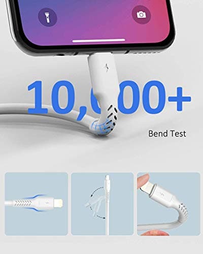 30cm iPhone Charger Cable Short, 5 Pack USB A to Lightning Cord Fast Charging Lead for Charging Stations Compatible with Apple iPhone 12 11 Pro Max Xs 8 7 6 5 Plus, iPad Air/Mini — view 4
