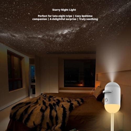2-in-1 USB Galaxy Projector Night Light, One-Touch Control with Dimmable & Speed Adjustable Modes, Portable Starry Sky Projector for Car, Bedroom, Travel & Kids’ Room — view 3
