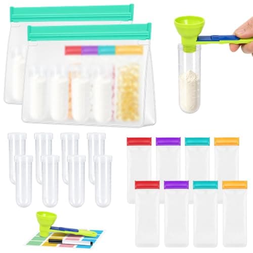 Ferenando 22 Pcs Protein Powder Travel Container for Fitness Enthusiasts