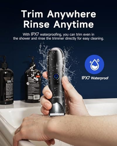 VIKICON Manscape Body Trimmer Men, Painless Body Shavers for Balls & Pubic — view 5