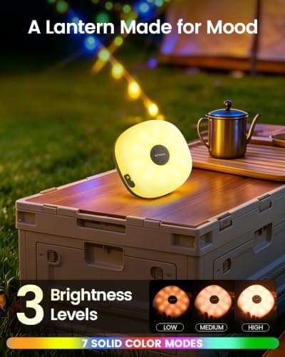 Glocusent Rechargeable Camping Light with 10m Camping String Light 130 LEDs — view 3