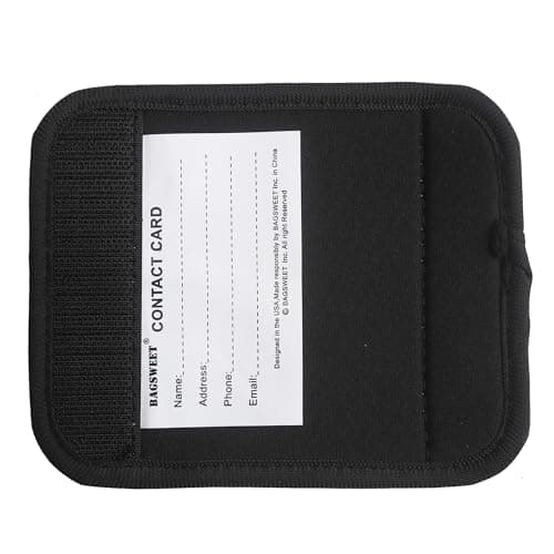 BAGSWEET Luggage Handle Wrap for Suitcase/Carry On/Backpacks-Neoprene Luggage Handle Wraps Bright Luggage Identifiers/Tags/Spotter/Markers Travel Accessories/Essentials-Black — view 3