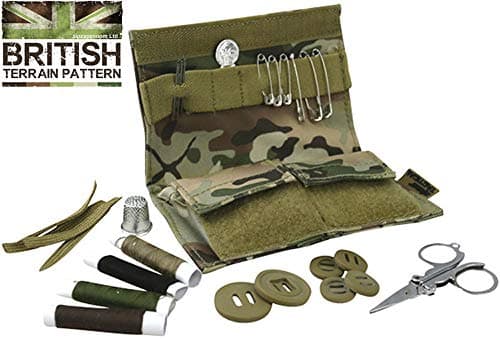 Army Tactical Military S95 Sewing Kit 600d Tac-poly Repair Kit BTP Camo Travel Pocket Field Camping — view 2