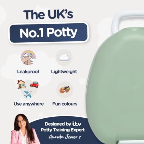 My Carry Potty - Travel Potty, Award-Winning Portable Toddler Toilet Seat for Kids to Take Everywhere (Green Pastel) — view 5