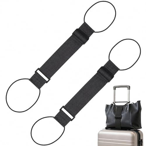 2 Pack 46-68cm Adjustable Elastic Add a Bag Luggage Straps for Suitcases
