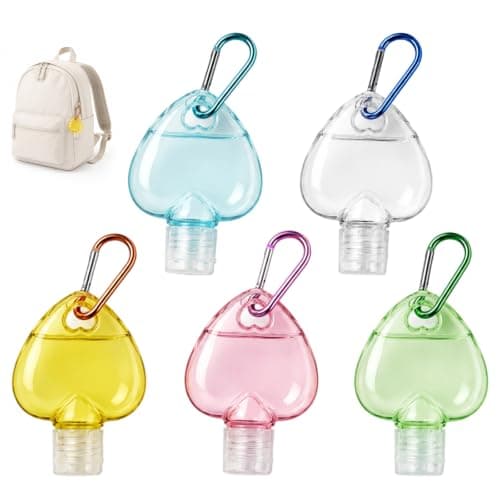 5 Pcs Hand Sanitiser with Clip, Travel Size Sanitizer with Secure Clip