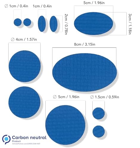 aZengear Self-Adhesive Repair Patches (30+ Colours) for Down Jackets, Puffer Coats, Tents, Upholstery - Waterproof, Tear-Cold-Heat-Resistant Nylon Polyester Fabric (11 Pcs, Blue) — view 3