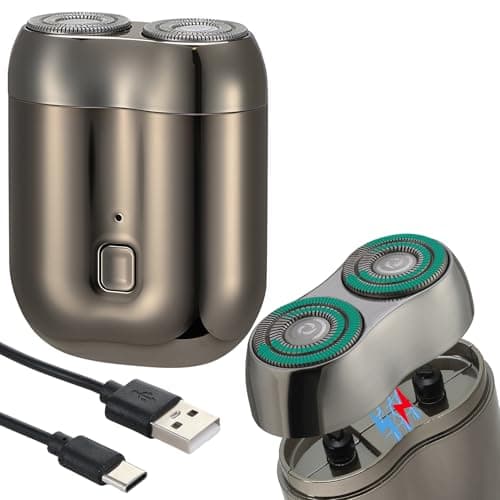 ViEinkaufen Mini Electric Shaver for Men Double Head Razor
