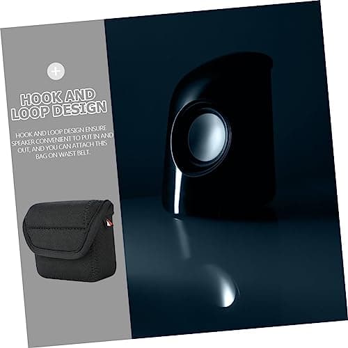 CAXUSD Wireless Speaker Carrying Bag Case Compatible with Jbl Go 2, Waterproof Neoprene Protective Shell with Waist Strap and Buckle, Black Speaker Organizer for Travel and Outdoor Use — view 4