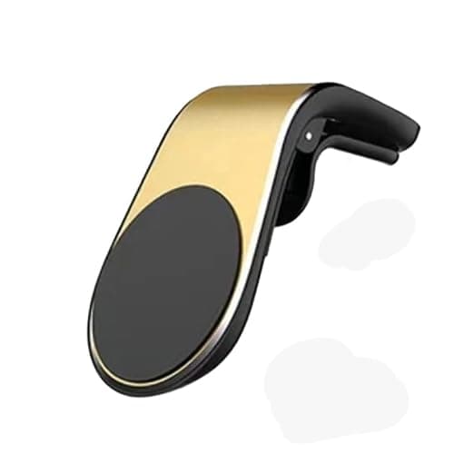 Woniyal Magnetic Car Phone Holder for Nissan Navara NP300 2015-2022, Magnet Car Mobile Air Grilles Ventilation Phone Holder L Type Air Vent Clip Mobile Mount Mobile Phone Holders,Gold