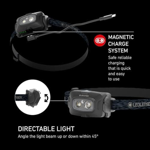 Ledlenser HF4R Core Rechargeable Head Torch, 500lm, 72g Lightweight, IP68 — view 6