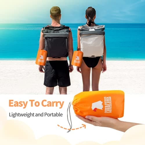 COVACURE Beach Blanket Mat, Sand Proof with 3 Zipper Pockets, 210 x 200cm — view 5