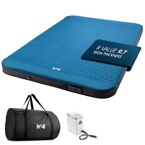 Trail Self Inflating Mattress with Integrated Rechargeable Pump, Double