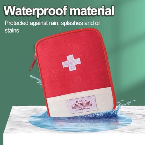 Travel Mini First Aid Pouch, 2 Pack Portable Mini First Aid Kit Storage Bag for Medicine Boxes, Reusable Medical Kits Empty Rescue Bag for Sports Camping Hiking Outdoor Activities Emergencymini — view 2