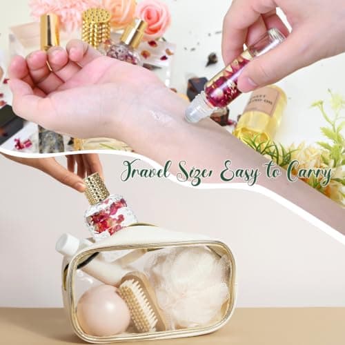 Perfume Making Kit, Vezerd DIY Roll On Perfume Making Kits for Women, Portable Pocket Solid Balm with Travel Size Bottle, Make Your Own Fragrance Blam Gifts for Girls Girlfriend — view 6