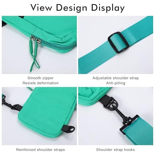 Mayoii Small Crossbody Bag for Women & Men– Lightweight Hiking Sling Bag, Ideal for Travel, Outdoor, Sports, Walking (Turquoise) — view 3