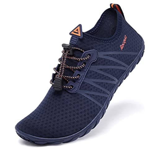 Racqua Water Shoes Men Women Barefoot Aqua Beach Shoes Navy 10