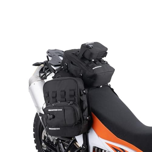 Oxford Nomad 1L Utility Pouch OL583 | Motorcycle Adventure Bike Lightweight Modular Luggage System, Black — view 6