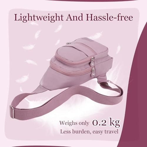 2PCS Sling Chest Bags for Women Men Waterproof Nylon Crossbody Bag — view 6
