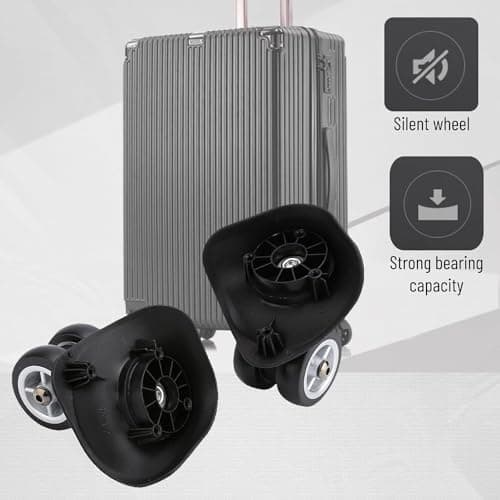 2Pcs Suitcase Replacement Wheels, Universal Heavy Duty Durable Spare Spinner Wheel Repair Accessory for Repairing Damaged Suitcase Compartment wheels — view 3