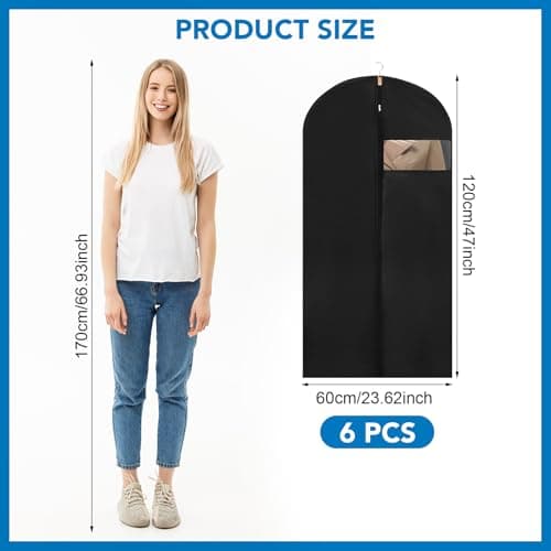 6 Pack Suit Bags PEVA Garment Bags Clothes Covers Suit Protector 60cm*120cm — view 2