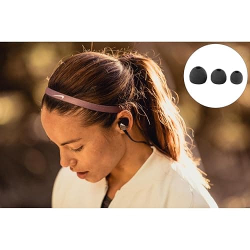 6 Pairs Replacement Earbud Tips, Ear Buds Replacement Rubber Tips Earphone Buds, 3 Sizes(S/M/L) Silicone Earbuds for In-Ear Headphones (Black) — view 5