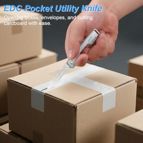 Vicloon Folding Utility Knife, Pocket Cutter for Everyday Carry, Pocket Box Opener, Folding Utility Multitool, Camping Multitool Accessories, Pocket Gadgets for Men Outdoor, Camping, Hiking — view 5