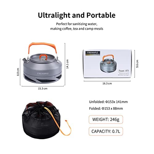 Fire-Maple XT1 Camping Tea Kettle, Hard Anodized Aluminum Water Boiler — view 4