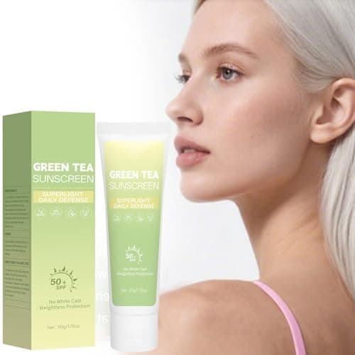 Green Tea Korean Sun Protection for Face, Travel Size Sun Protection SPF 50, Non Greasy & No White Print, Daily Wide Spectrum UV Protection with Niacinamide, Panthenol & Hyaluronic Acid — view 2