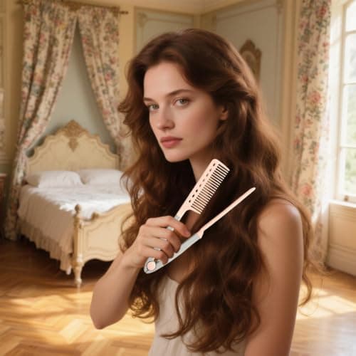Straighten Comb V Shaped Flat Ironing Styling Smoothing Brush — view 6
