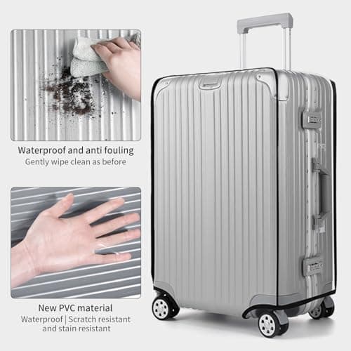 30-Inch Transparent Luggage Cover, Waterproof PVC Protector for Suitcases — view 5