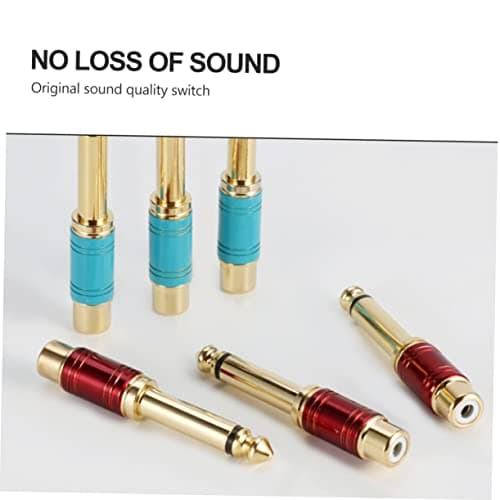 Housoutil 6pcs Mono Conversion Plug Male to Female Jumbo Plug Adapter for Audio Adapter Suitable for Guitar and Studio Use — view 5