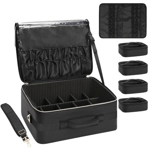 Relavel Extra Large Makeup Bag,Professional Makeup Case