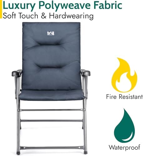 Trail Monarch Fold Flat Camping Chair, Navy Blue — view 5