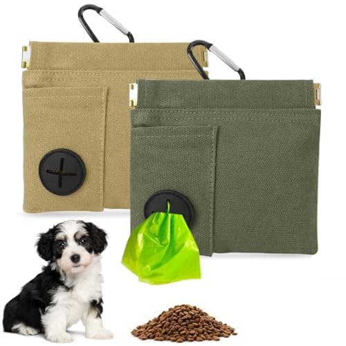 ChioSun Small Dog Treat Pouch,2pc Hands-Free Treats Pouch for Dog Training