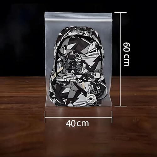 30 Pcs Clear Zip Lock Clothes Bags Large Travel Clothes Storage Bags, Large Travel Zip Lock Seal Storage Bags, Reusable Clear Plastic Bags for Organising, Shoes and Cosmetics, Size 40x60cm — view 3