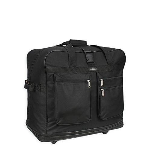ARIANA Extra Large Strong Expandable Cargo Zipper Duffle Wheeled Travel Bag - 855 (36"- H95xW54xD34cm) — view 4