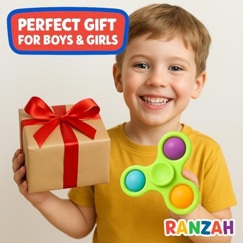 Ranzah Hand Fidget Spinner Toy Finger Bubble Pop Sensory ADHD Anxiety Stress Relief Gift Party Travel Toy For kids Teens Adults (Green) — view 3