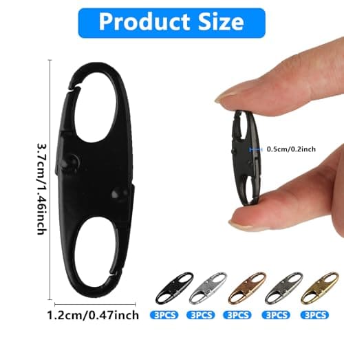 15 Pcs Zipper Clips Anti Theft, Zipper Locks for Backpacks — view 2
