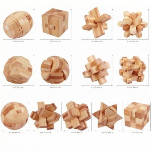 AUYXSSZ Luban Lock Bamboo Puzzle Kongming Lock Brain Teaser For,Type 1 — view 4