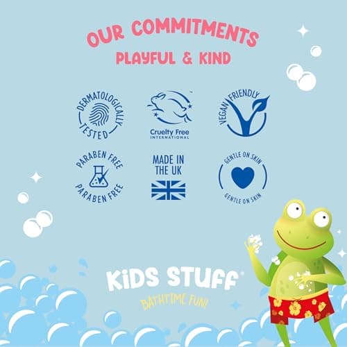 Kids Stuff Blue Wacky Whip Foaming Hair & Body Wash with Strawberry Splash Fragrance | Dermatologically Tested Kids Hair & Body Wash | Gently Cleanses Hair & Skin | Vegan | Cruelty Free | 200ml — view 4
