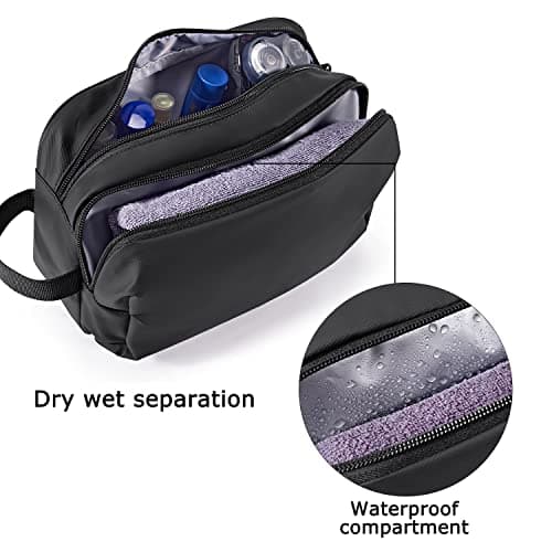 BAGSMART Men's Wash Bag, Large Capacity Travel Toiletry Bag & Wet Pocket — view 5