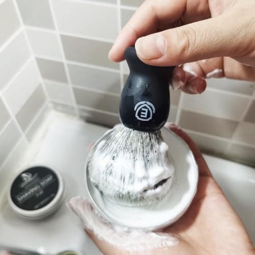 Shaving Soap for Men- Sandalwood Mens Shave Soap- Smoothest Wet Men's Shaving Cream Soap-Travel Size Shaving Soap Cream (2 pack 3 oz) — view 3