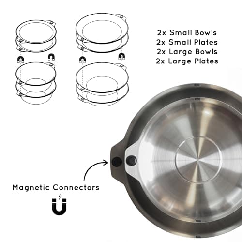 FULL WiNDSOR - MAGWARE - Magnetic Mess Kit Camping Plates & Bowls — view 2